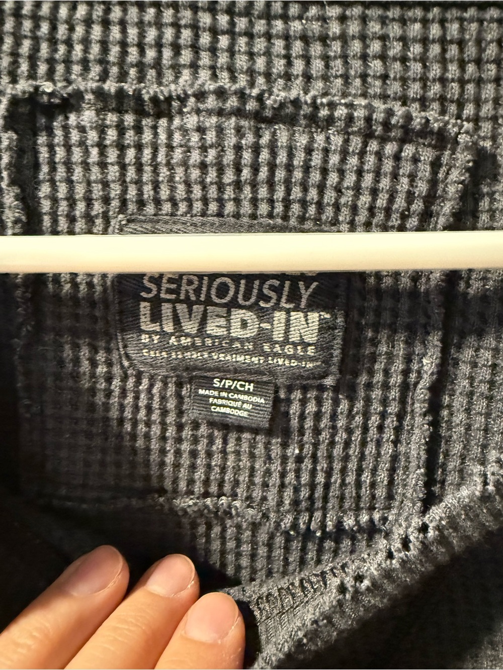 Aerie Waffle Knit Crewneck Small - Picture 2 of 4